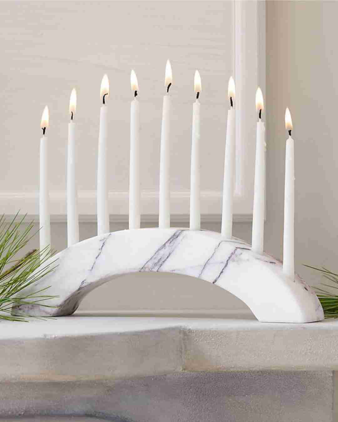 Arched Marble Candle Holder – Multi-Taper Luxury Centerpiece